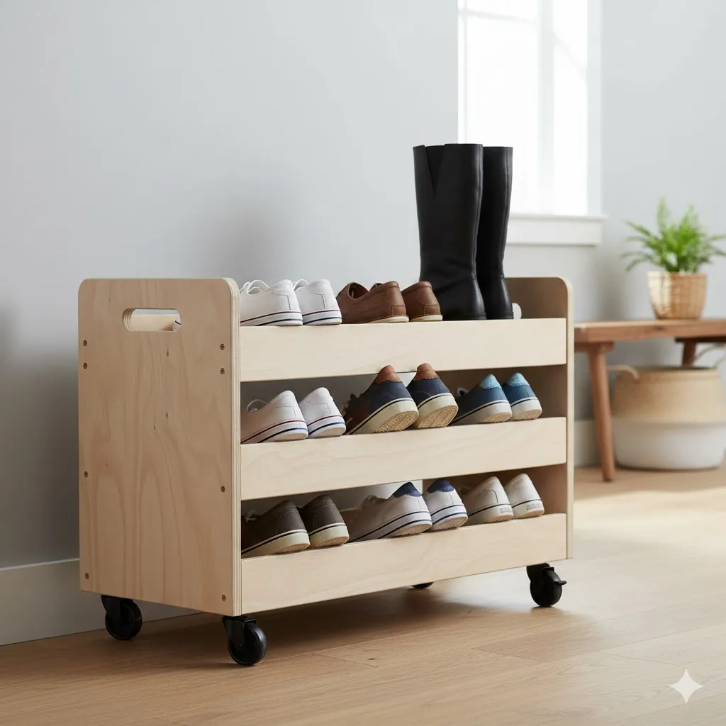 Rolling Shoe Cart