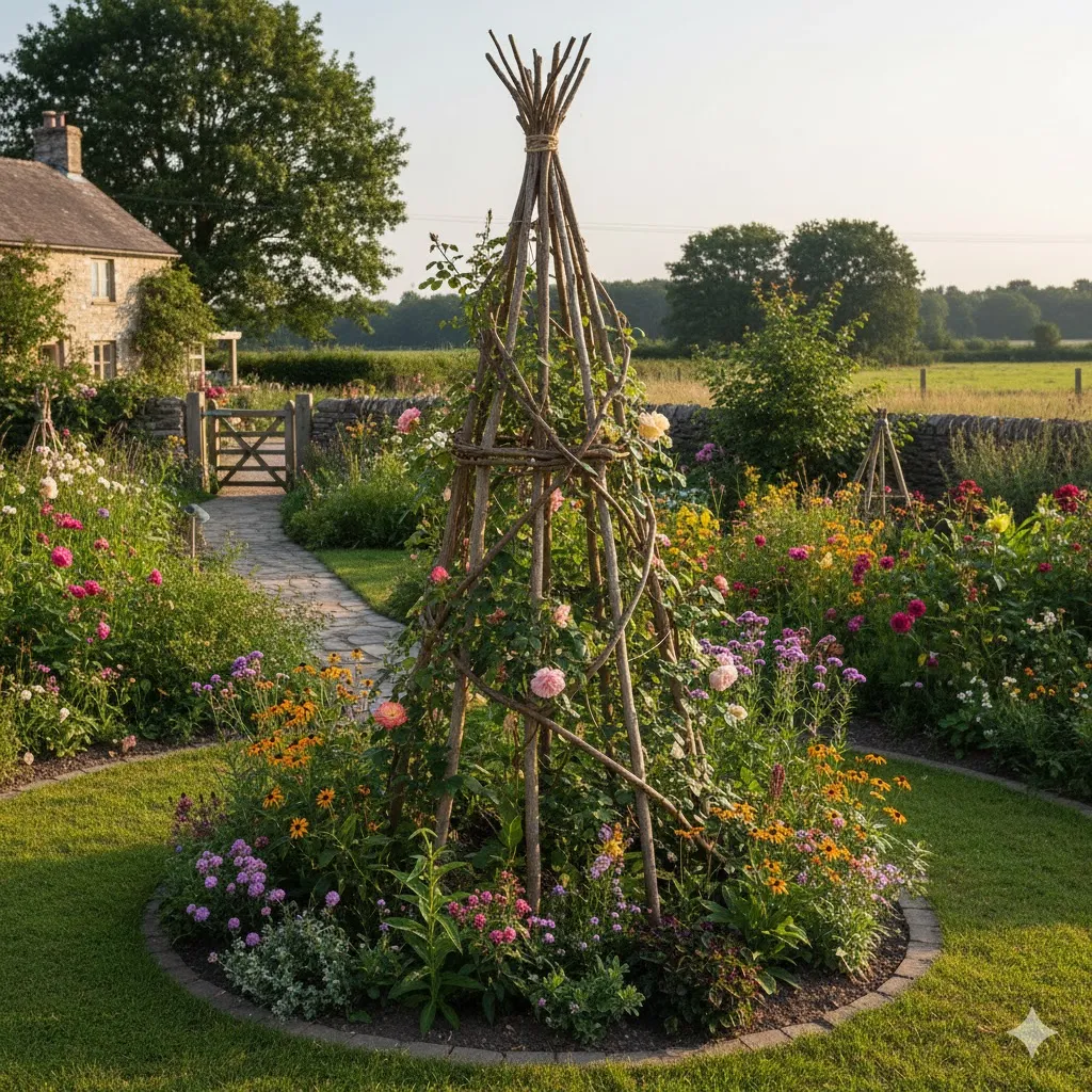 Rustic Branch Obelisk