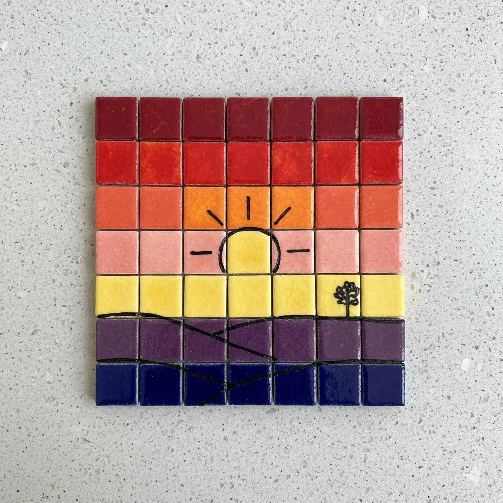 Sunset Mosaic Pattern