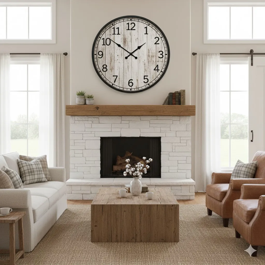 Try a Wooden Farmhouse Clock