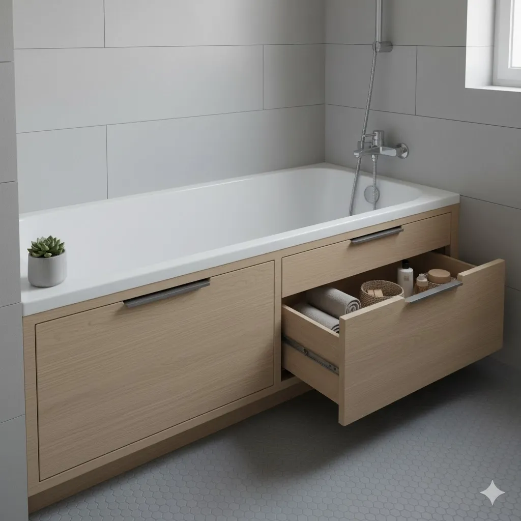 Under-Bathtub Storage Drawers