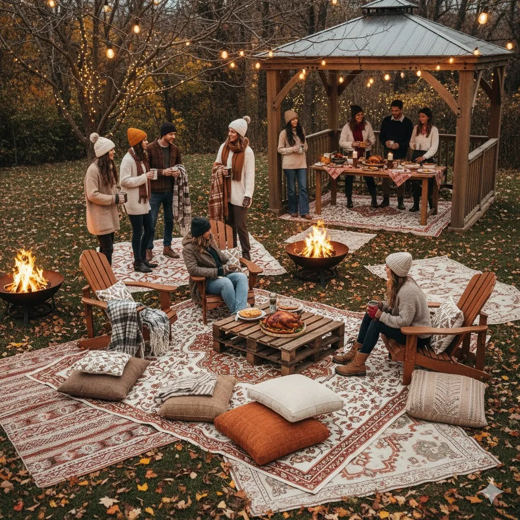  Use Outdoor Rugs for Warmth