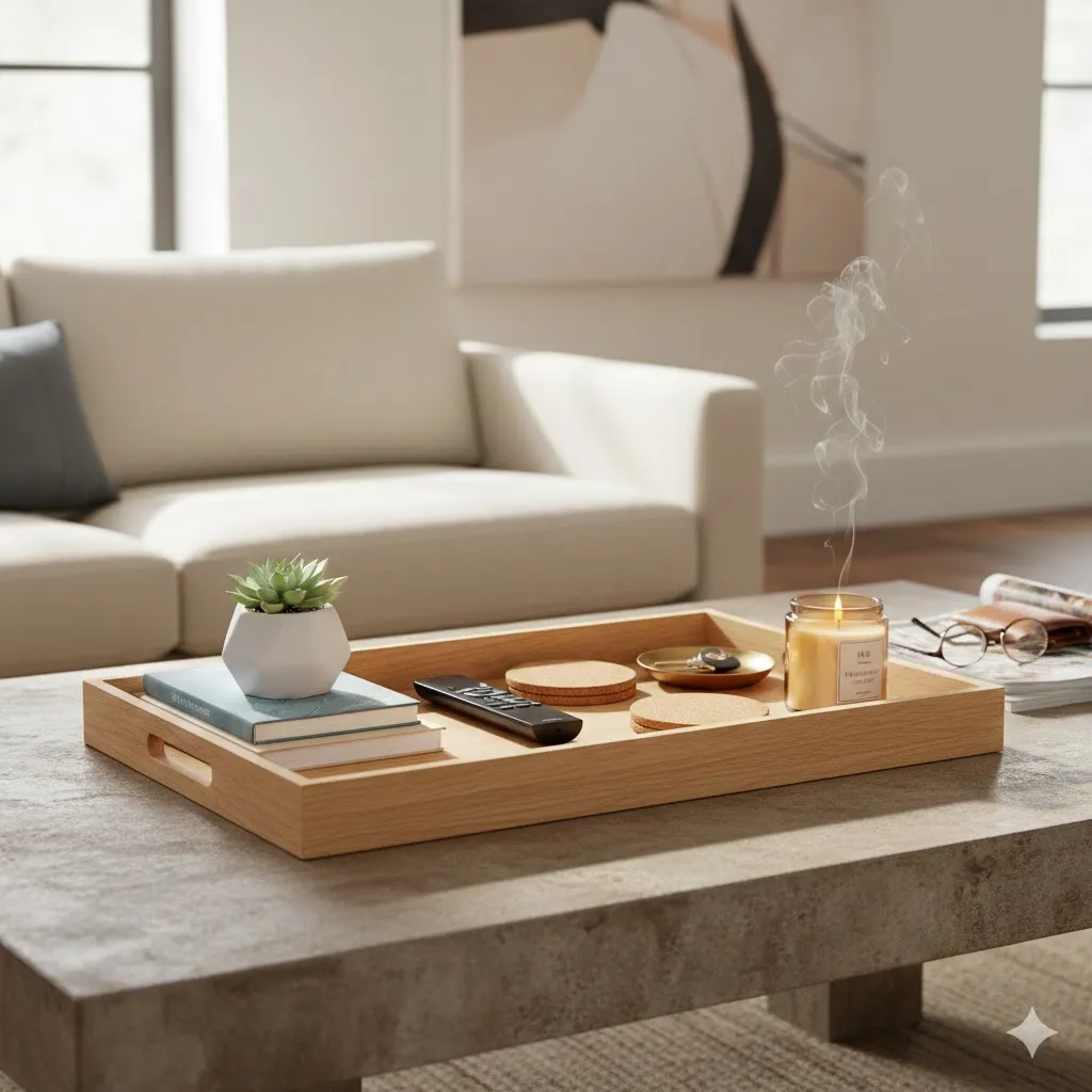 Use a Tray to Keep Things Organized