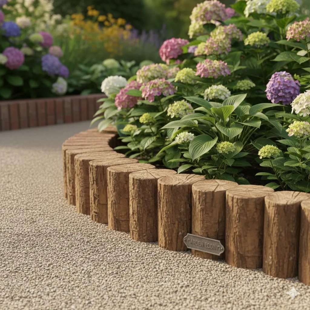 Wooden Log Edging