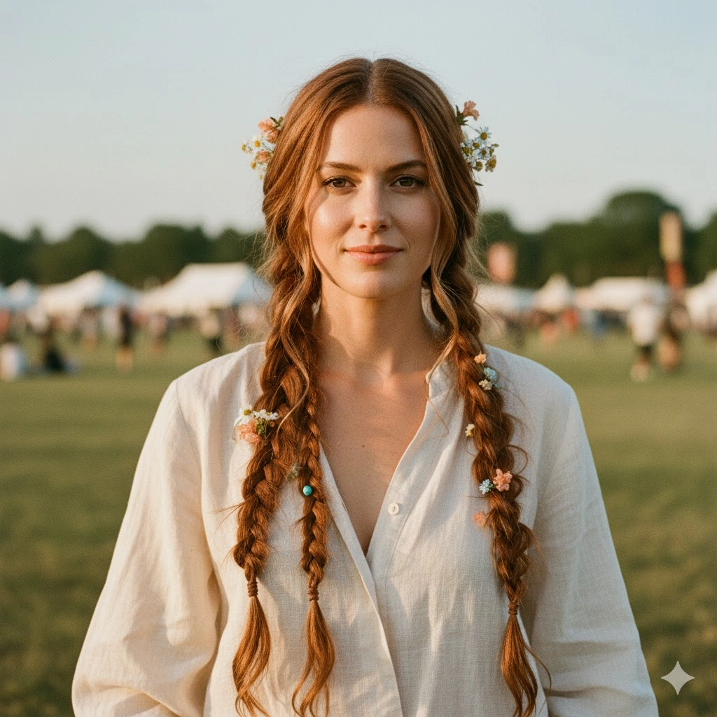 Middle Parting Hairstyle