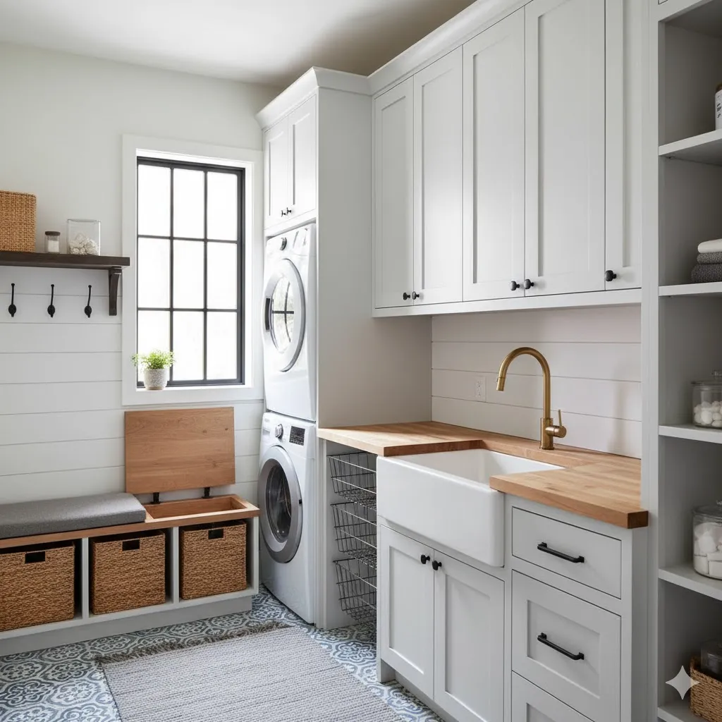 genius Mudroom Laundry Room for Small Spaces