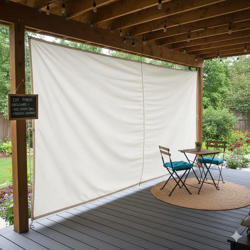 Add a Fabric Canopy or Shade Sail