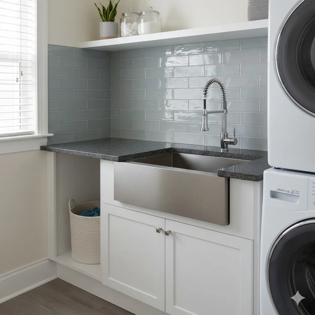 Add a Splash-Proof Backsplash Behind the Sink