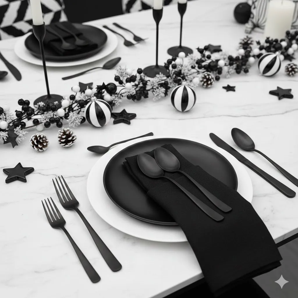Black Flatware for a Trendy Touch