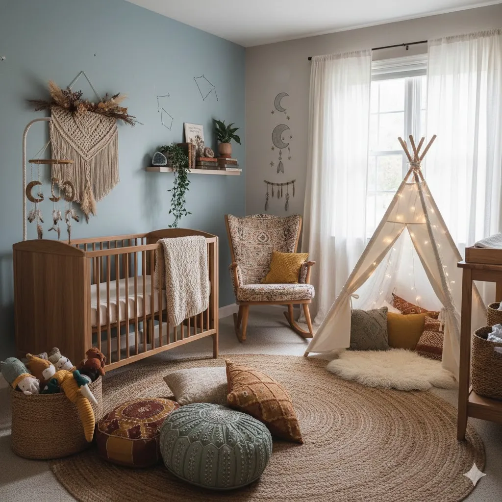 Boho Nursery for Whimsical and Soulful Space