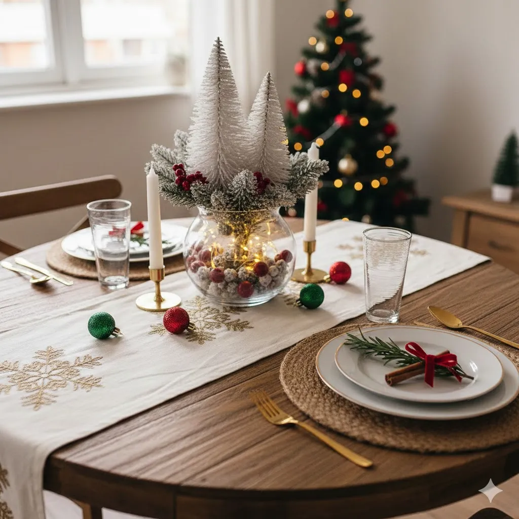 Christmas Table Decor for Apartments