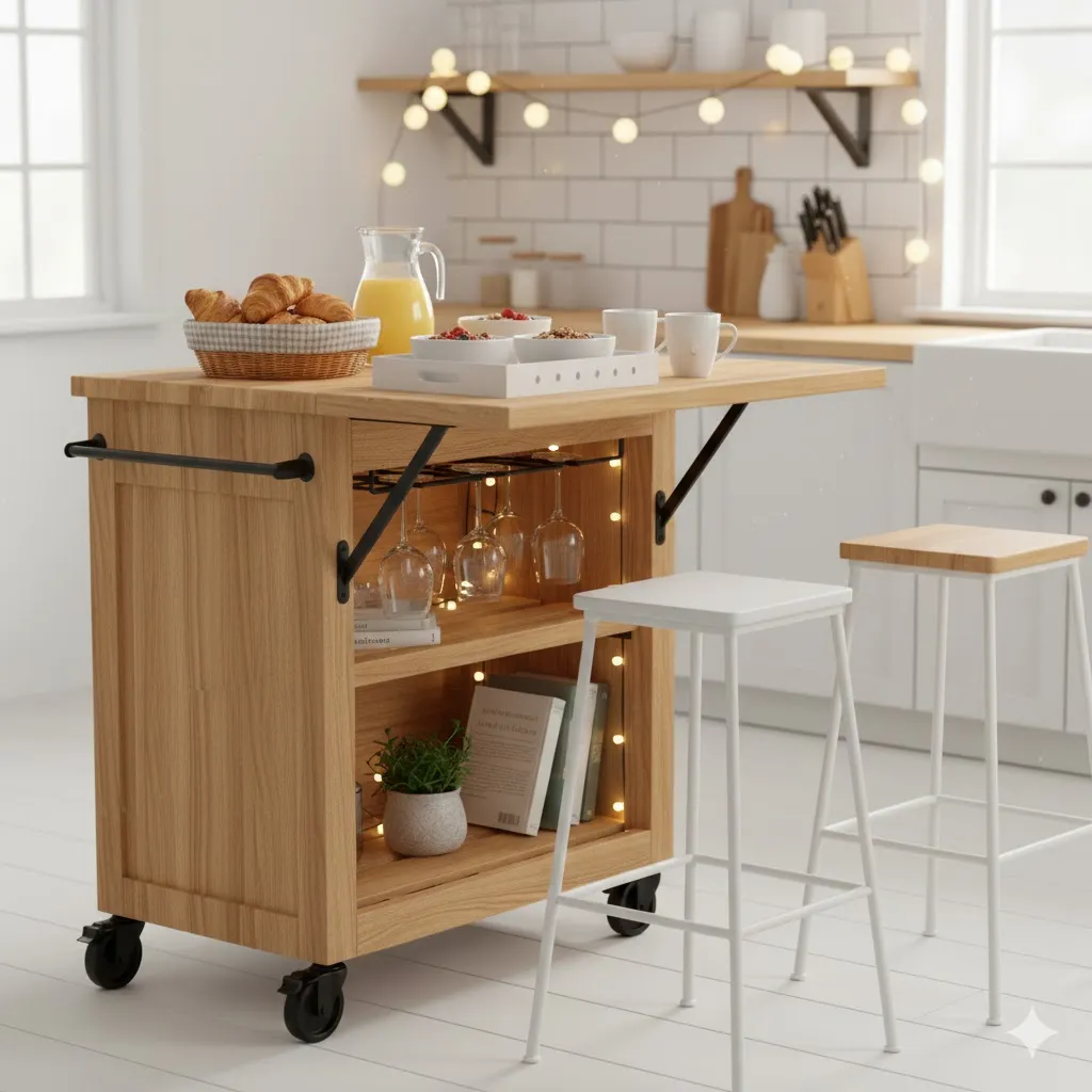 Convert an Open Cabinet Into a Bar