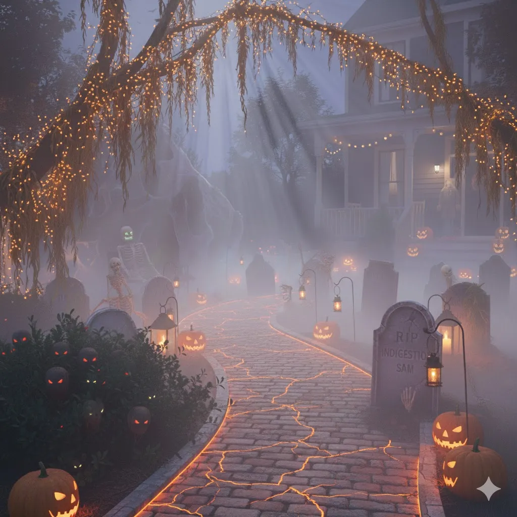 Create a Haunted Entrance Path