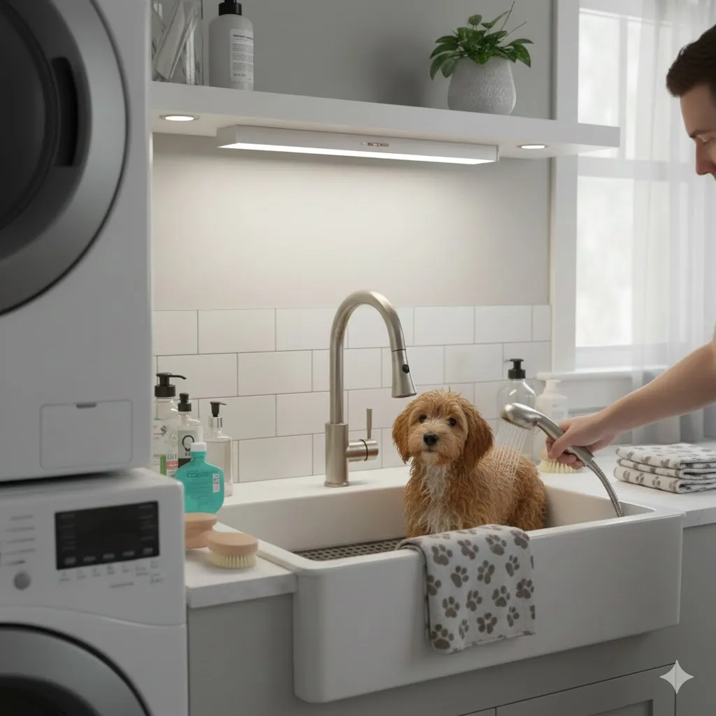 Create a Pet-Wash Zone with Your Sink
