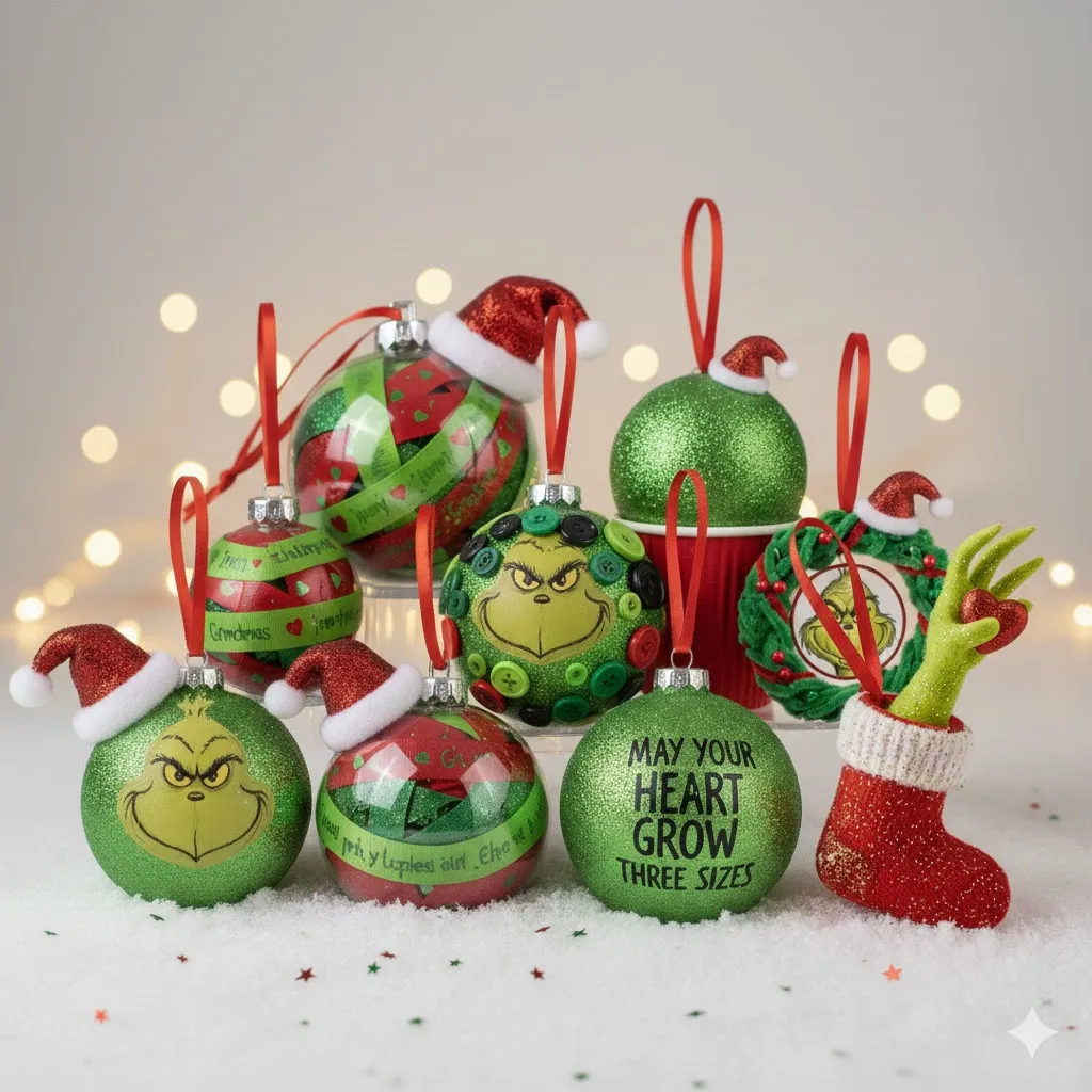 DIY Grinch Ornaments You Can Make in Under 30 Minutes without title