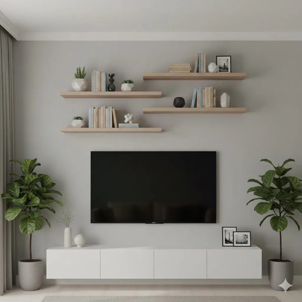 Floating Shelves for a Layered Look