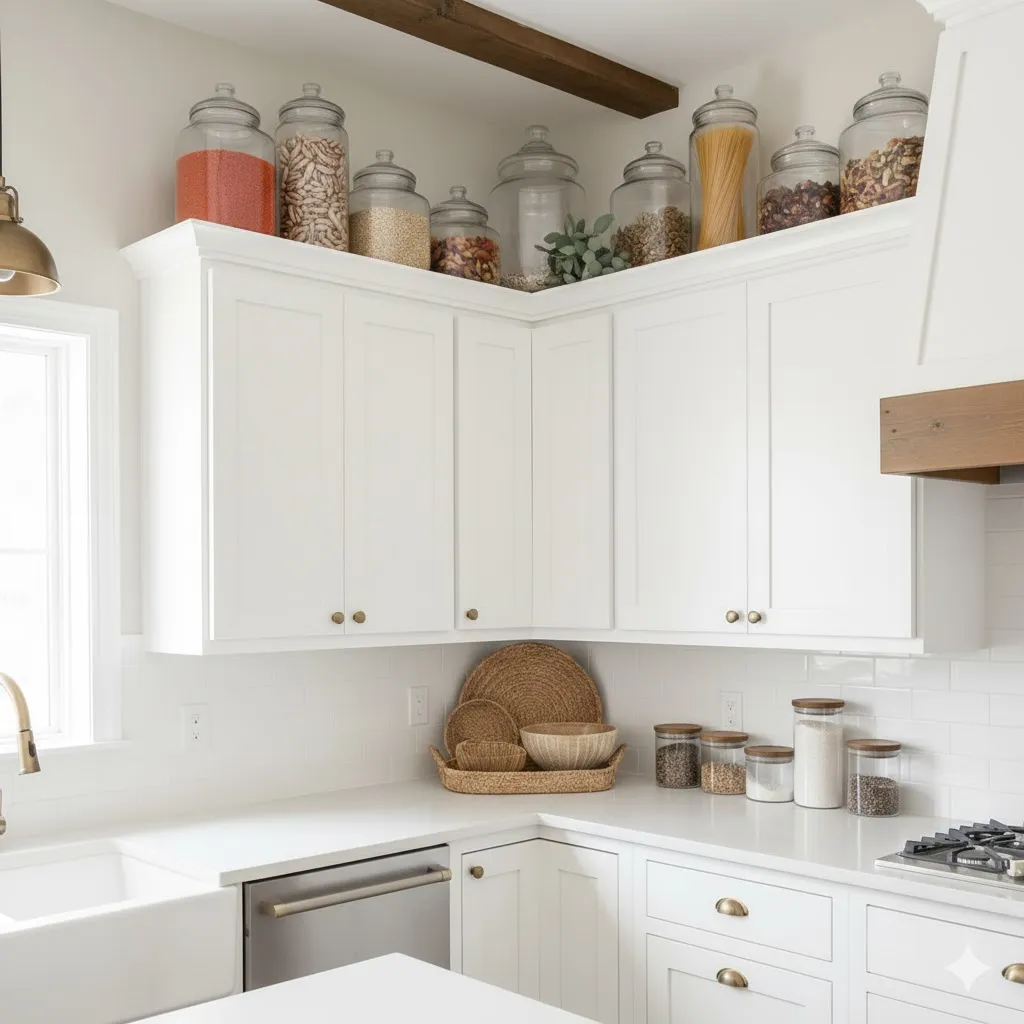 Glass Jars with Dry Goods