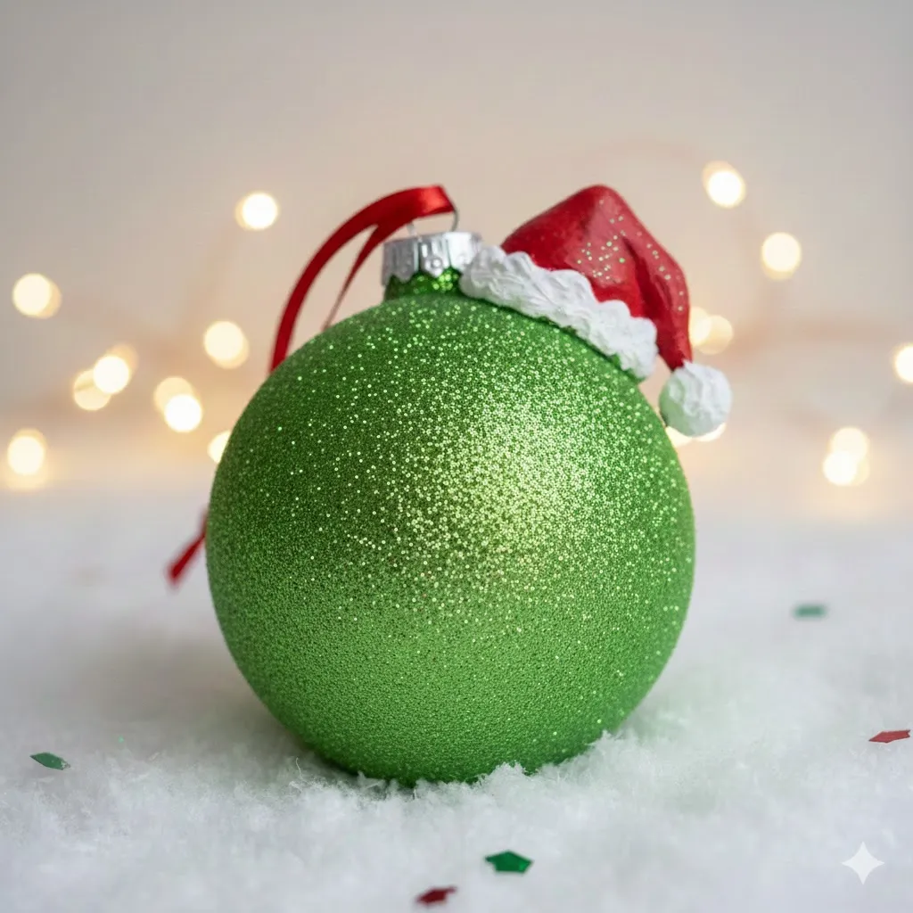 Glitter Grinch Ornament