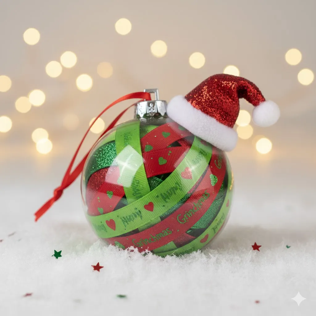 Grinch Ribbon Ornament