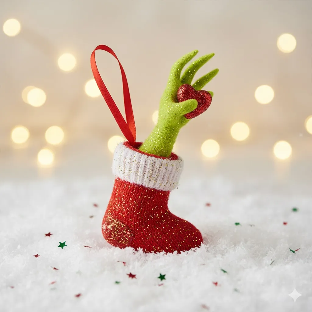 Grinch Sock Ornament