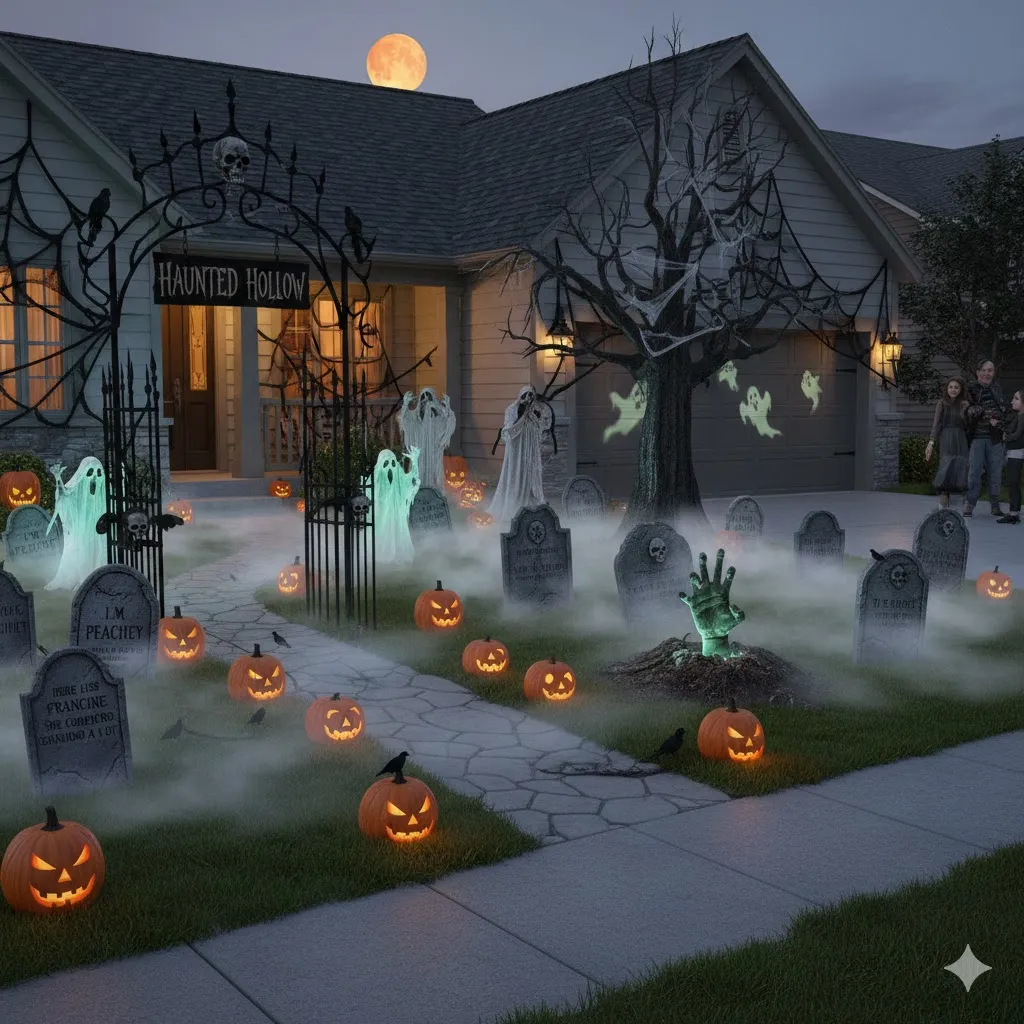 Halloween Front Yard Graveyard