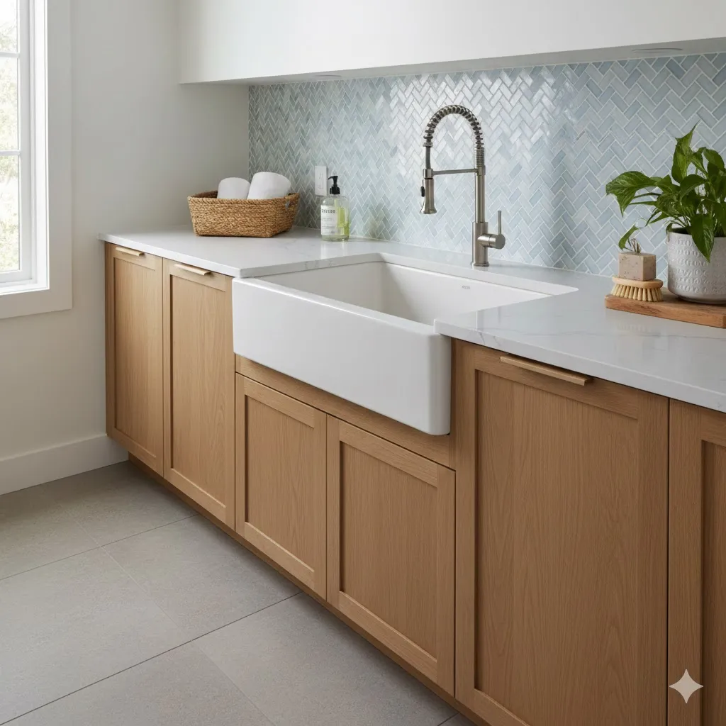 Install a Stone or Quartz Countertop Over the Sink