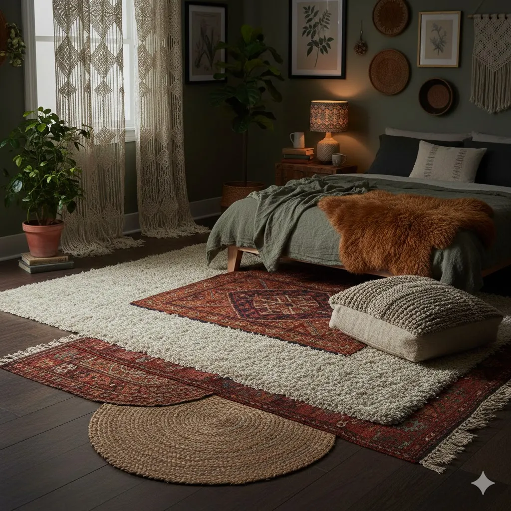 Layered Rugs for Warmth