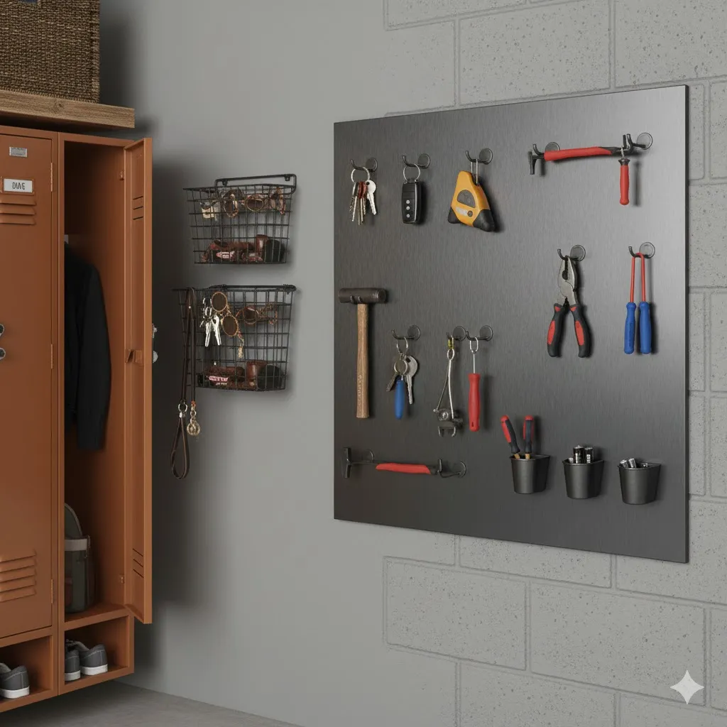 Magnetic Board for Keys and Tools