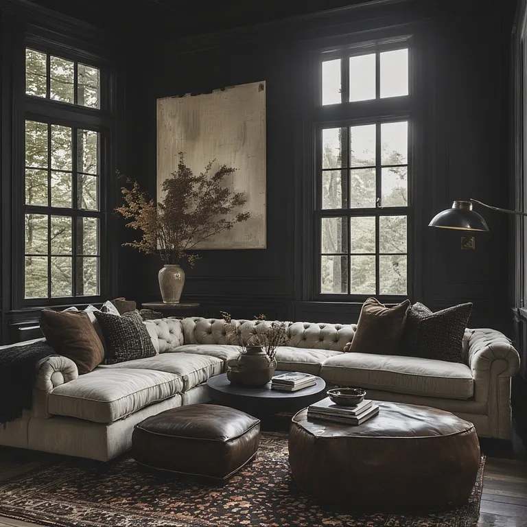 Bold Dark Aesthetic Living Room