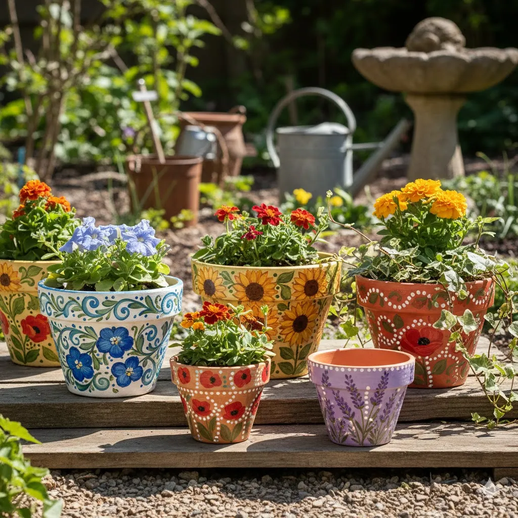 Painted Flower Pots