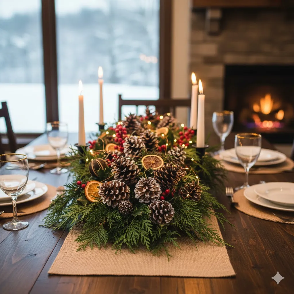 Pinecone Centerpiece for the Dining Table