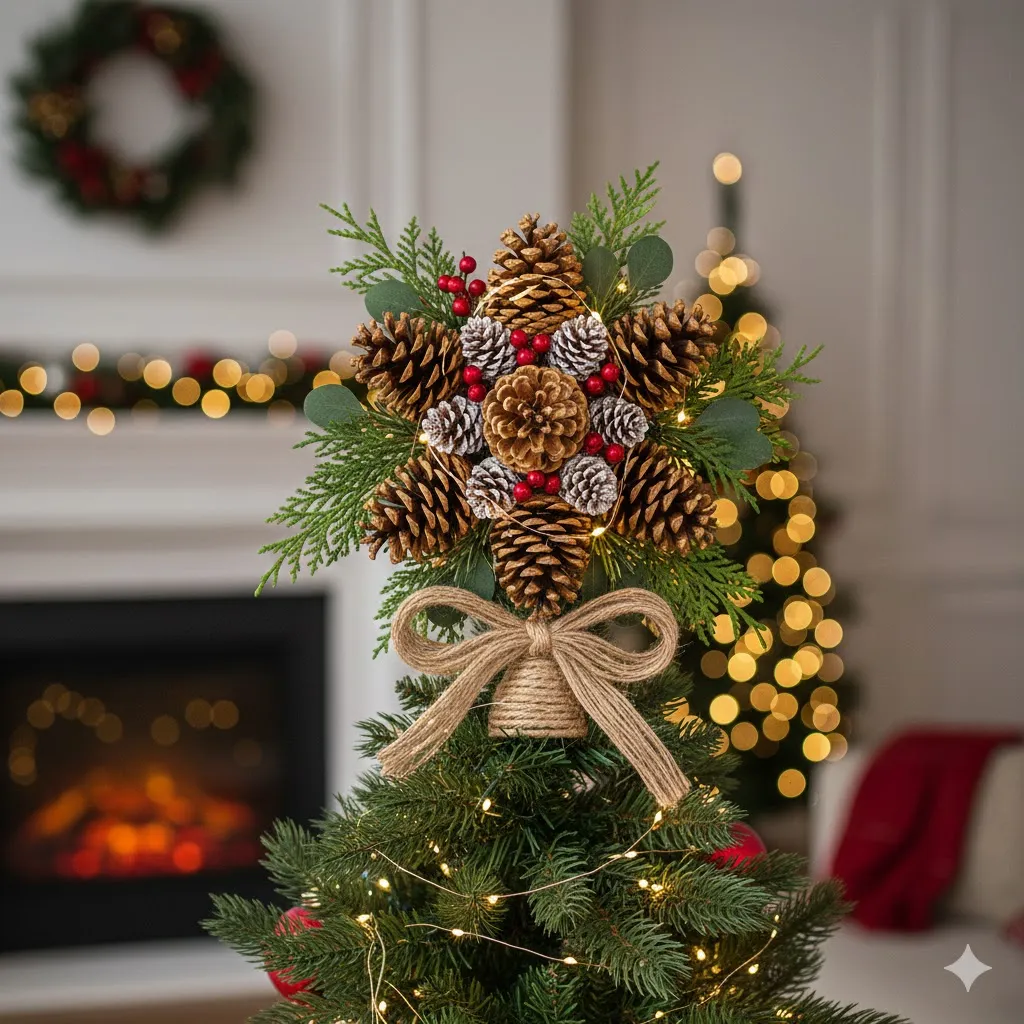Pinecone Christmas Tree Topper