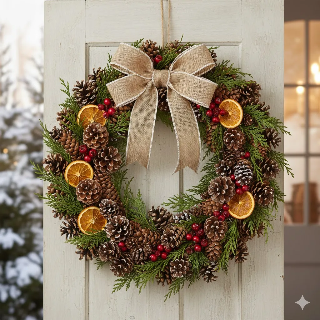 Rustic Pinecone Wreath