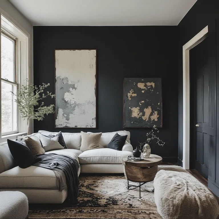 Bold Dark Aesthetic Living Room