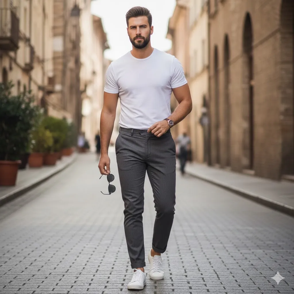 Statement Watch with Minimal Outfit