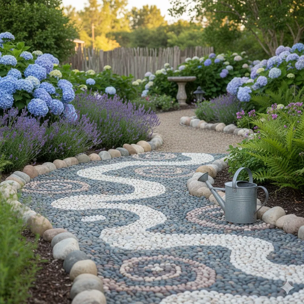 Stone and Pebble Borders