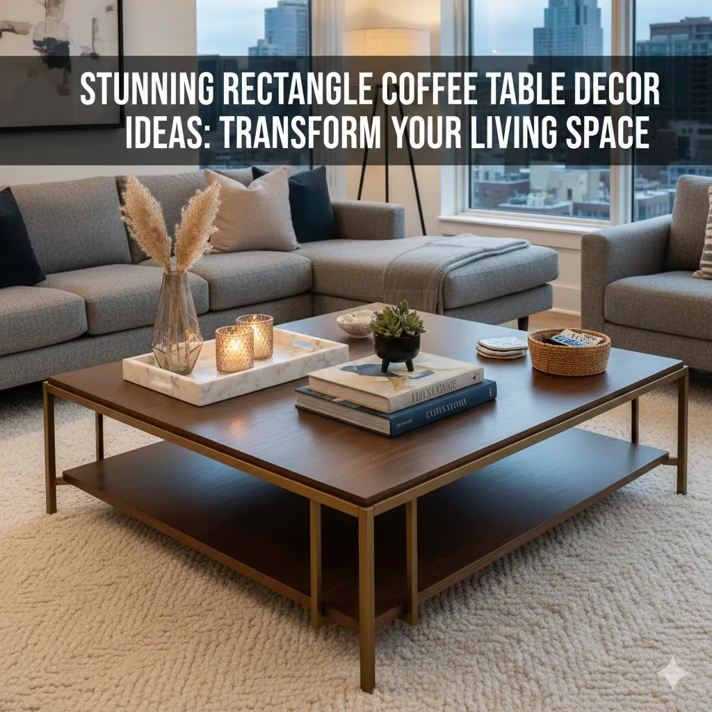 Stunning Rectangle Coffee Table Decor