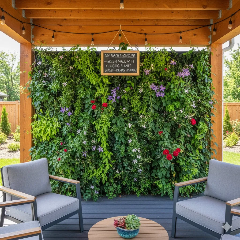 Try a Green Wall with Climbing Plants