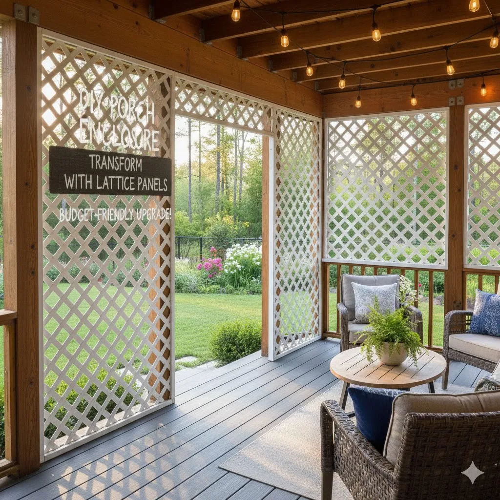 Use Lattice Panels for Partial Enclosure