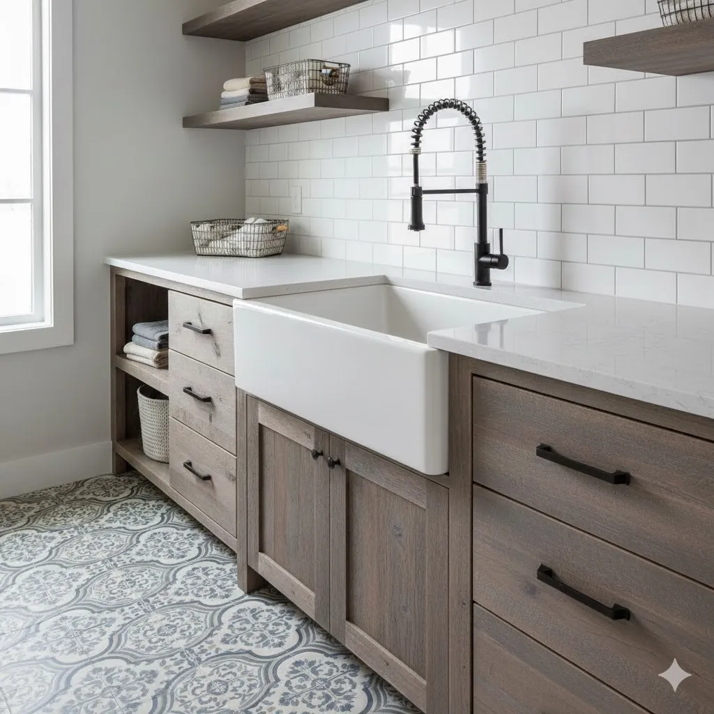 Use a Farmhouse Sink for Classic Style