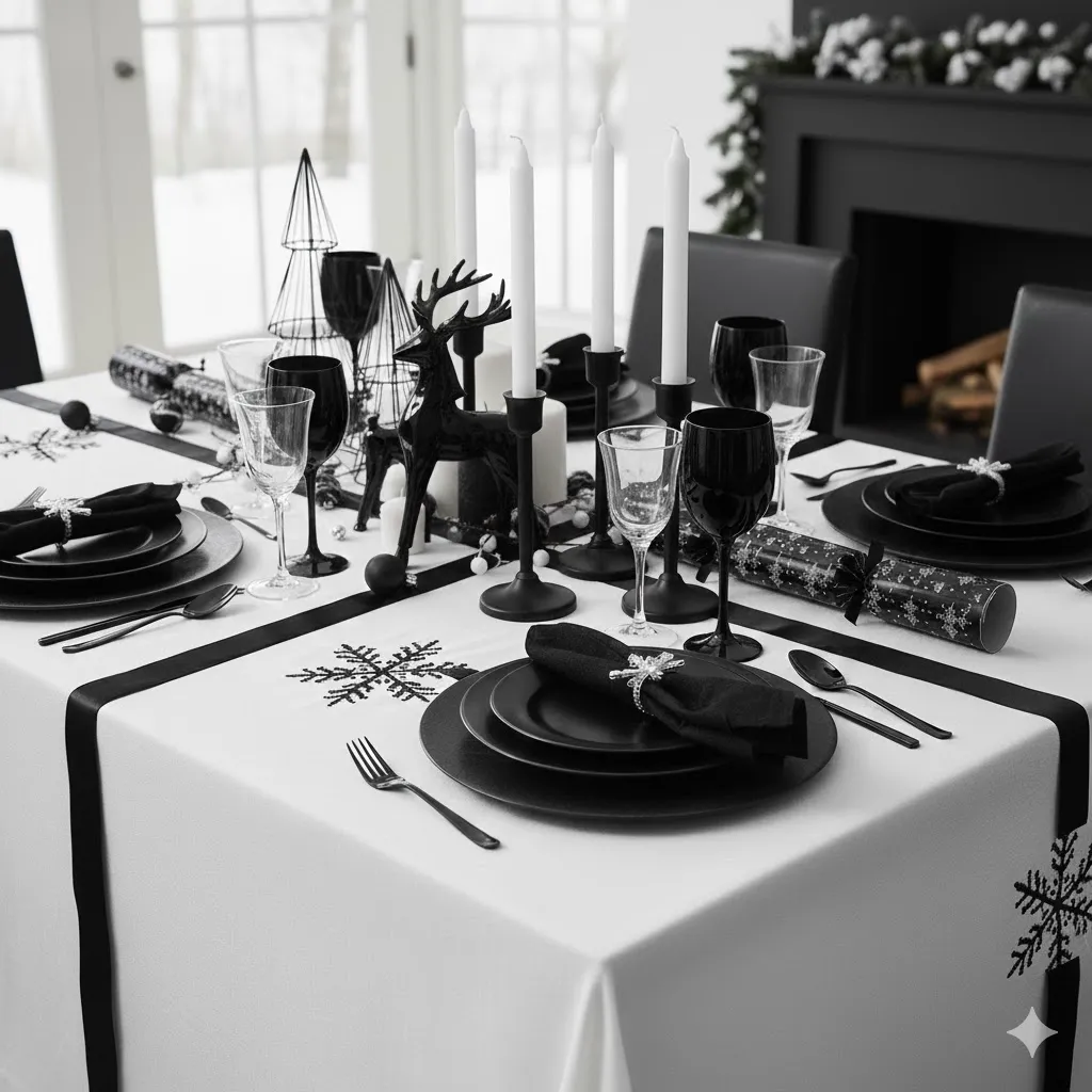 White Candles in Black Holders