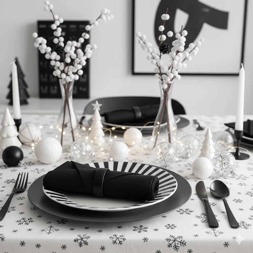 White Christmas Ornaments as Decor