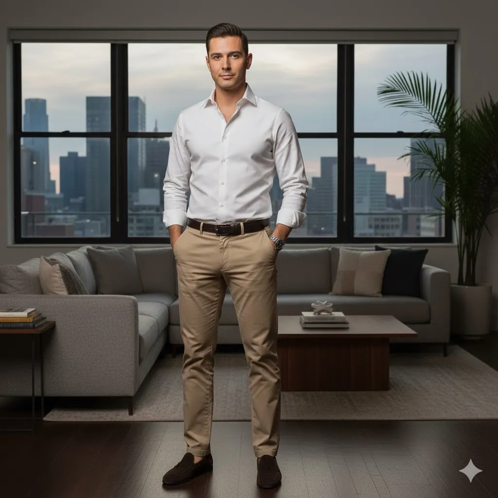 White Shirt with Chinos