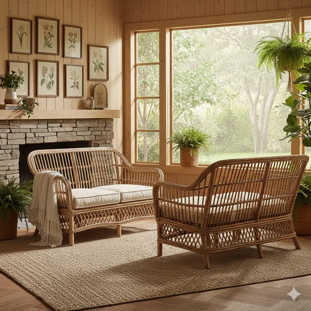 Wicker or Rattan Sofas