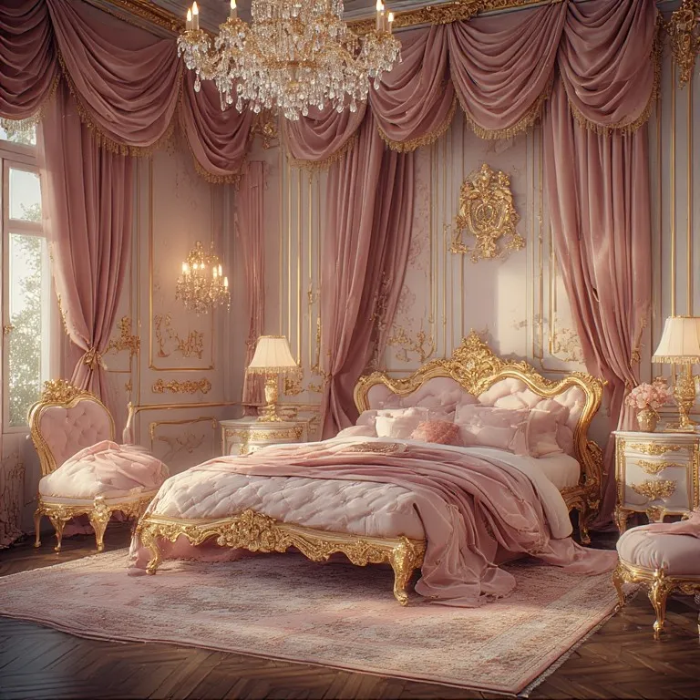 Baroque Pink Royal Bedroom