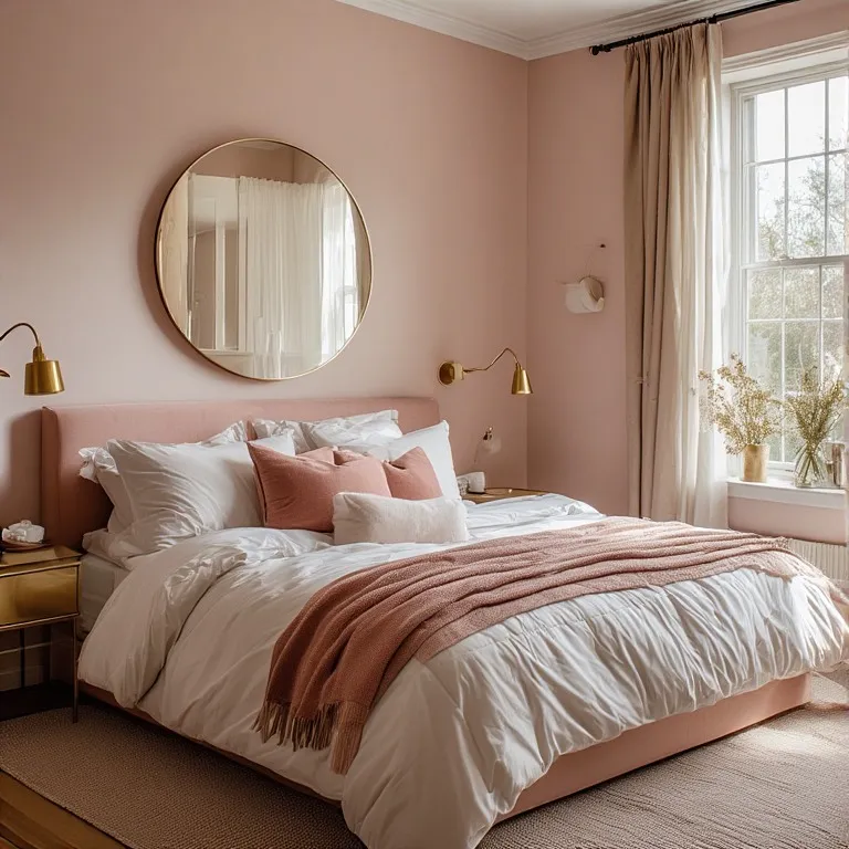Blush Pink and Gold Bedroom