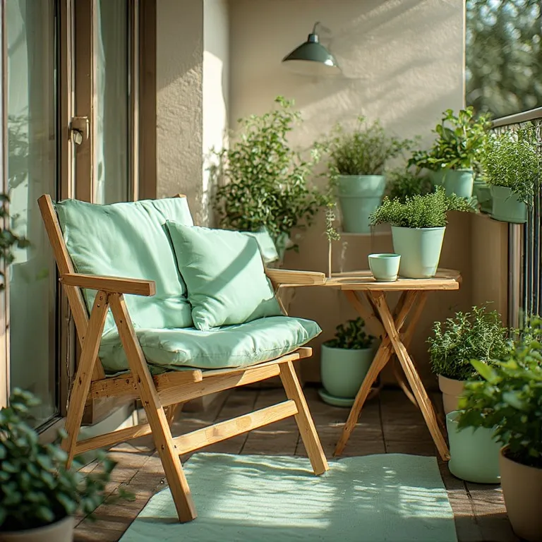 Cozy Minimalist Balcony Design