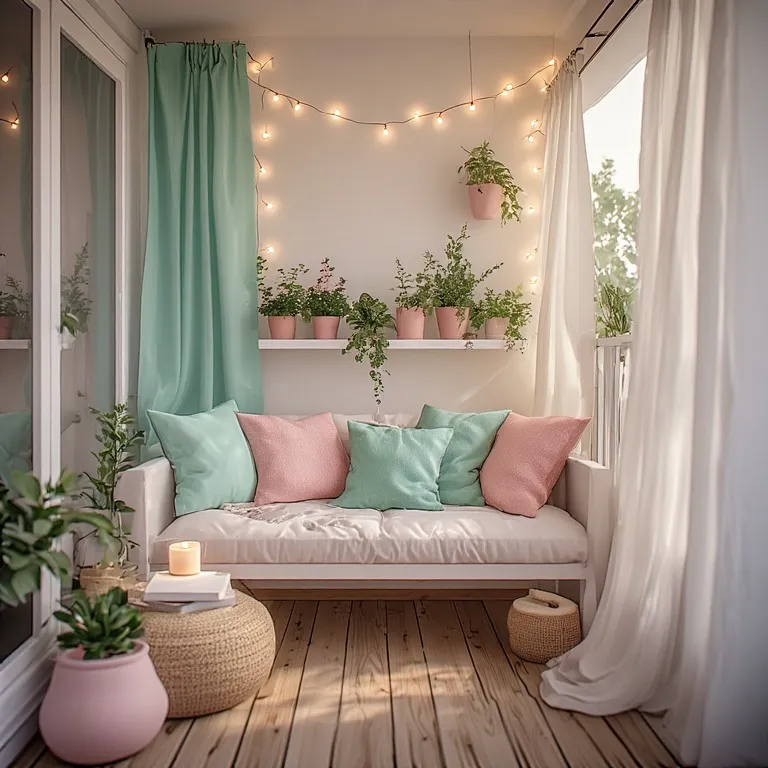 Cozy Minimalist Balcony Design