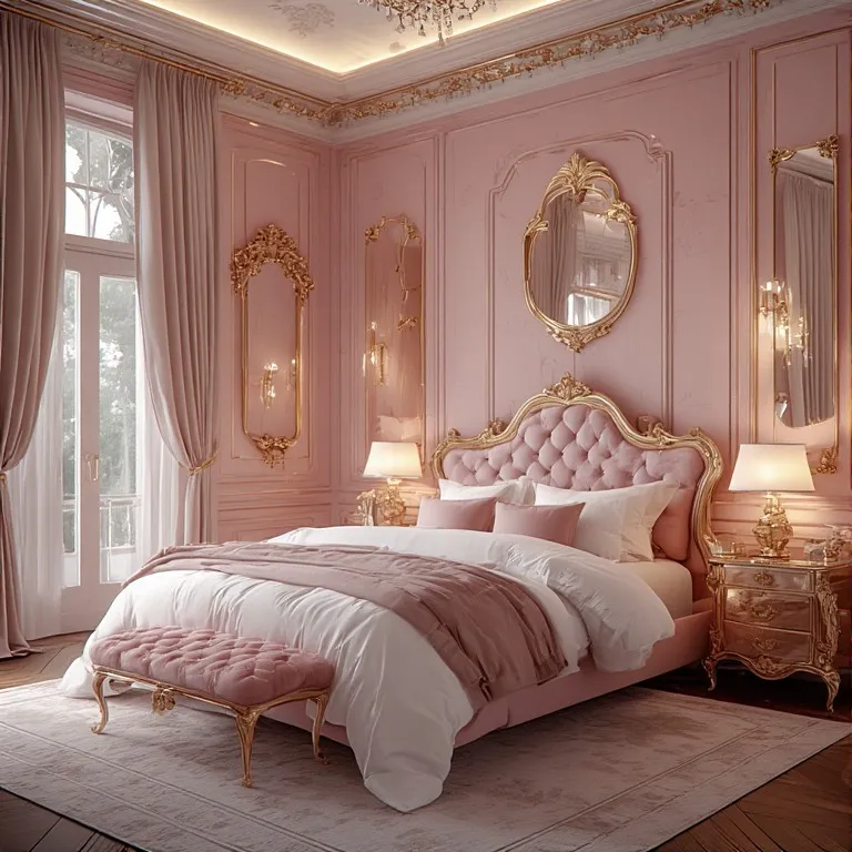 Baroque Pink Royal Bedroom