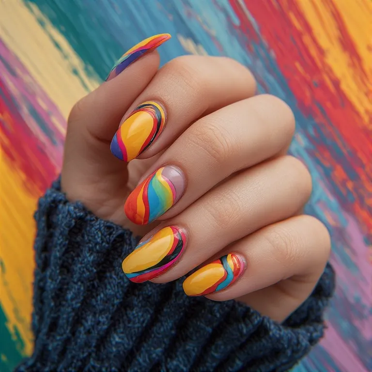 Modern French Tip Vacation Nails